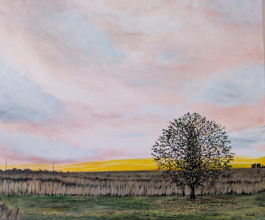 Sunset Acrylic on Canvas.